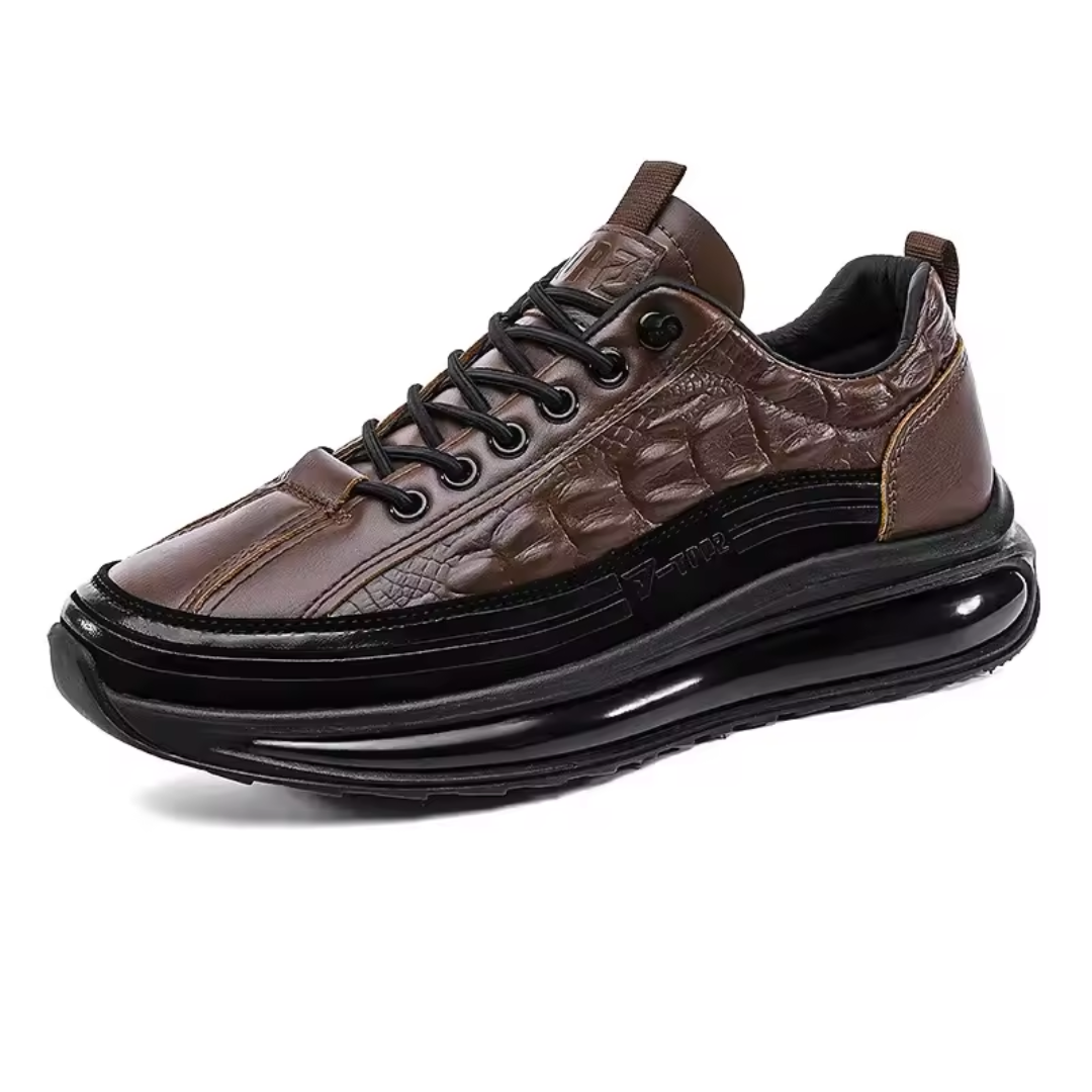 Zapatilla Ortopédica de Cuero Croco™ – Elegancia y Comodidad