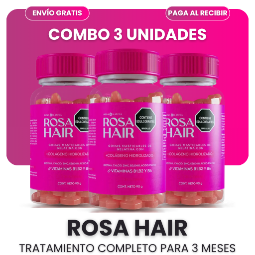 [Pack 3 Unidades] - Rosa Hair