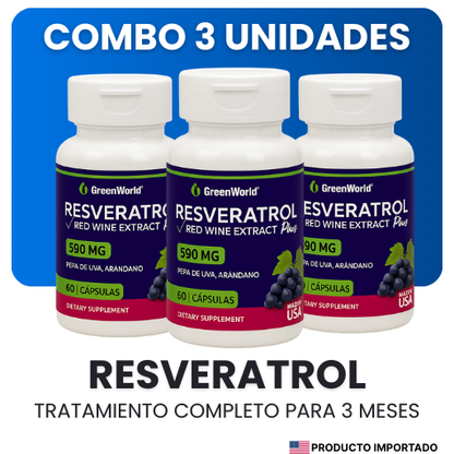 [Pack 3 Unidades] Resveratrol - Mejora tu Bienestar