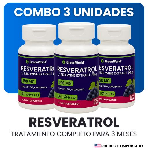 [Pack 3 Unidades] Resveratrol - Mejora tu Bienestar