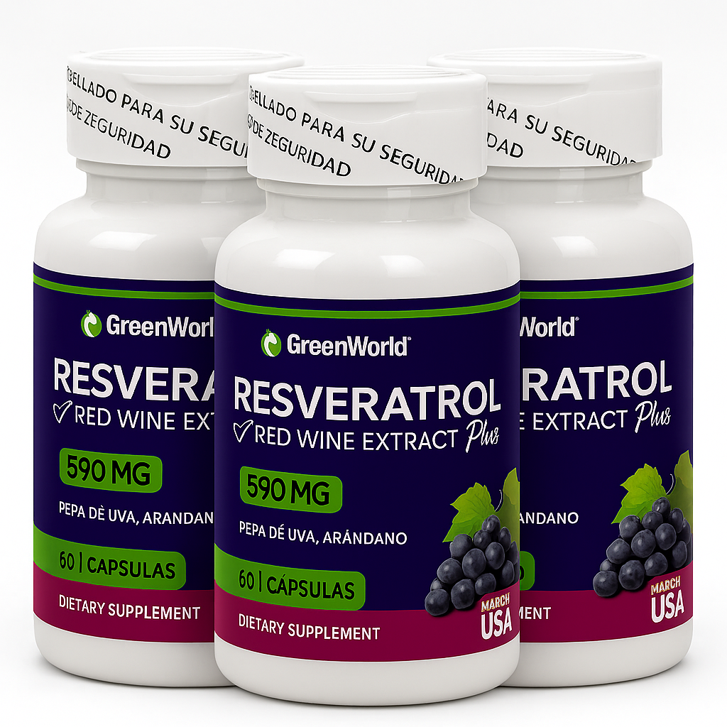[Pack 3 Unidades] Resveratrol - Mejora tu Bienestar